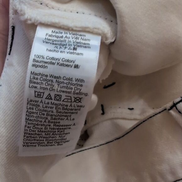 NWT Madewell Superwide-Leg Utility Jeans Canvas Beige Cream White Sz 33 - Picture 8 of 14